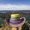 View at hand with Colombian hat over the Guatape lake in Antioquia, Colombia